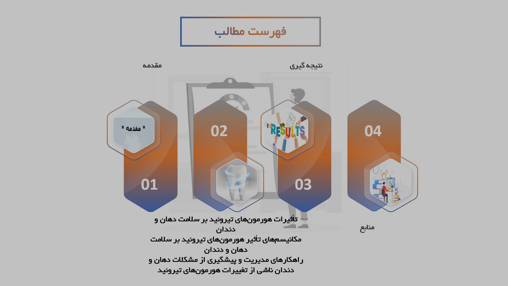 پاورپوینت تأثیر هورمون‌های تیروئید بر سلامت دهان و دندان